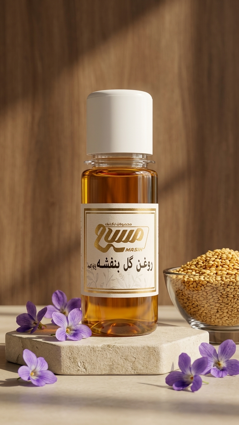 روغن بنفشه پایه کنجد (کمک به سلامت مغز و اعصاب)